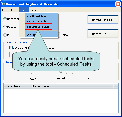 Mouse and Keyboard Recorder screenshot Mouse and Keyboard Recorder screenshot