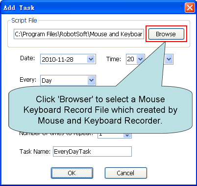 Select Mouse Keyboard Record File Select Mouse Keyboard Record File
