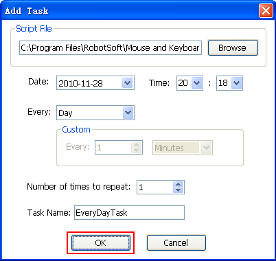 Create Scheduled Task Create Scheduled Task