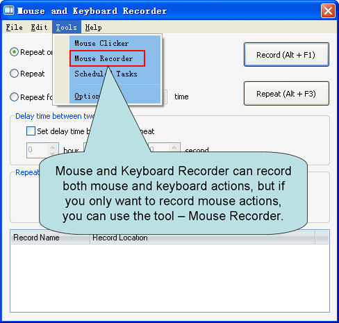 Mouse and Keyboard Recorder screenshot Mouse and Keyboard Recorder screenshot